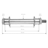 thumbnail of ECD Germany Universalachse Ø16x105 mm – Verzinkte Stahlachse für Schubkarrenrad, Achsenset mit Unterlegscheiben & Mutter, Ersatzachse für Schubkarre