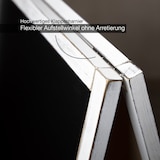 thumbnail of Kundenstopper Kreidetafel - Mit Holzrahmen - Für Innen & Außenbereiche - Weiß-Grau / 51 x 5,5 x 101,5 cm