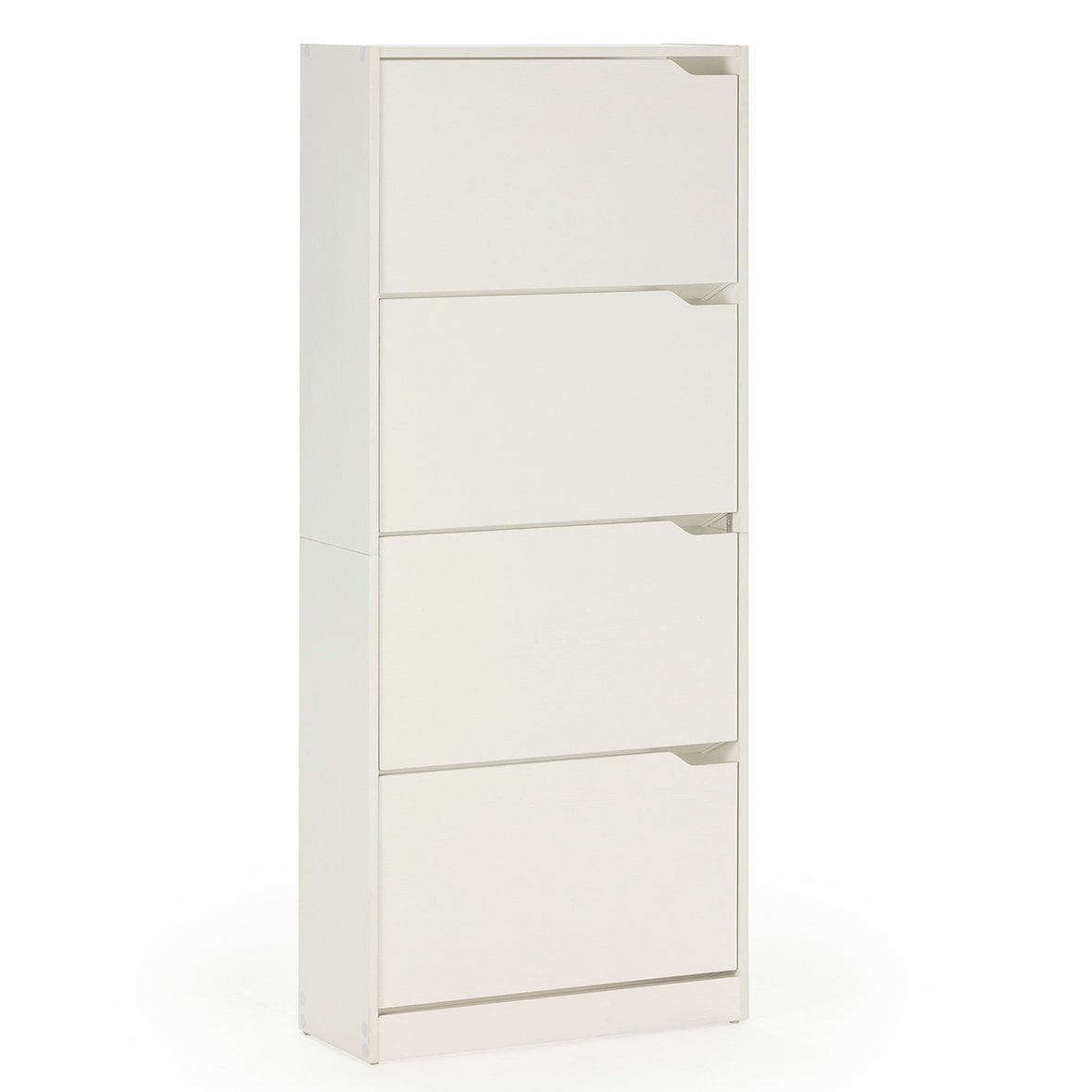 Meuble à chaussures Angel, 4 portes, couleur blanche, pour 24 paires