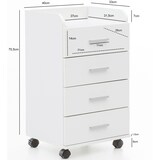 thumbnail of FineBuy Rollcontainer 70,5 cm Standcontainer Bürocontainer mit Rollen Modern