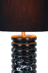 thumbnail of SalesFever Tischleuchte | Gestell Marmor / Schirm Baumwolle | B 14 x T 14 x H 65 cm | Schwarz