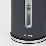 thumbnail of H.Koenig Hervidor eléctrico programable Inox BOE52, 1.7L,  gris mate, 2200W