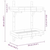 thumbnail of vidaXL Wandregal mit Regal Wandmontiert Braun 45 x 26 x 60 cm Bambus