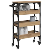 thumbnail of vidaXL Keuken Trolley Artisan Eiken 53 x 20 x 76 cm Bewerkt hout