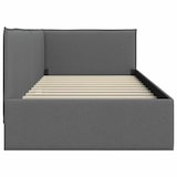 thumbnail of vidaXL Hoekbedframe met hoofdeinde Donkergrijs 80 x 200 cm Stof