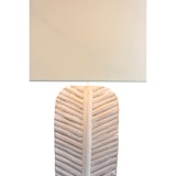 thumbnail of SalesFever Stehleuchte Blattoptik  175 cm | Schirm Baumwolle | Gestell Treibholz & Metallrohr | Standfuß Heveaholz | B 40 x T 30 x H 175 cm | weiß