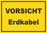 thumbnail of Vorsicht Erdkabel Schild mit Text A0 Rückseite selbstklebend