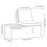thumbnail of vidaXL Tuinbank met kussens aluminium zwart