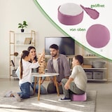 thumbnail of Yogakissen Bodenkissen rund H 14xø31 cm mit Buchweizenschalen Meditationskissen Sportkissen : lila - orchidee