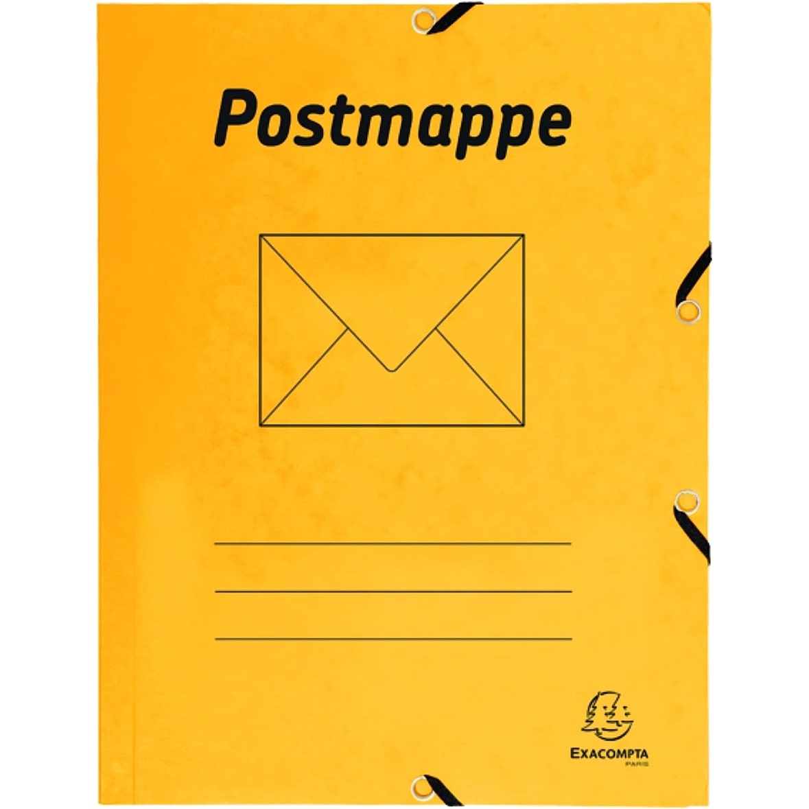 60 x FALKEN Postmappe Sammelmappe DIN A4 mit Gummizügen Gelb