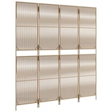 thumbnail of Décoshop26 - Paravent séparateur de pièce cloison 4 panneaux en résine tressée beige et acier DEC030830