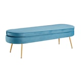 thumbnail of SalesFever Sitzpouf | oval | Samt | B 142 x T 45 x H 41 cm | Blau
