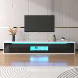 thumbnail of Merax Lowboard TV-Schrank, Hochglanz-TV-Schrank, farblich passend zu Schwarz und Weiß, mit farbwechselnder LED-Beleuchtung