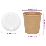 thumbnail of DELUKE® Pappbecher Braun 1000 Stück Mit Deckel - 100ml Einwegbecher Getränkebecher Pappe Becher Einweg Kaffeebecher Teebecher Partybecher