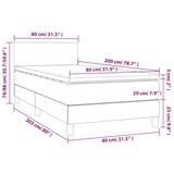 thumbnail of vidaXL Boxspringbett mit Matratze & LED Taupe 80x200 cm Stoff