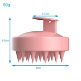 thumbnail of Intirilife Kopfhaut Massagebürste aus Silikon für Nass und Trocken in Pink - 8 x 7 cm - Kopfhautbürste Haarbürste