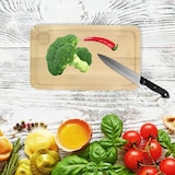 thumbnail of Planche à découper, hêtre avec rigolle et collecteur de sang 34 x 20 cm, par 2 Fackelmann Wood Edition