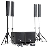 thumbnail of Système Sonorisation Complet 2400W DJ BM SONIC, 4 Enceintes satellites, 2x Méga SUB 38cm USB/Bluetooth, Supports Câbles, Micros