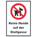 thumbnail of Keine Hunde auf der Stallgasse Aufkleber A2 (420x594mm)
