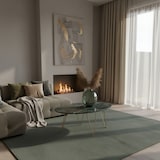 thumbnail of Teppich Schlafzimmer Unifarben Elegant Waschbar Strapazierfähig Wohnzimmer Esszimmer Pflegeleicht Grün 140x200 cm – NECKAR von Kadima Design