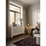 thumbnail of Design Heizkörperverkleidung WL5.745 Weiß Matt Lackiert 112x82x19 cm, Heizungsverkleidung Klein Heizungsabdeckung, Heizkörperabdeckung Holz Lamellen,