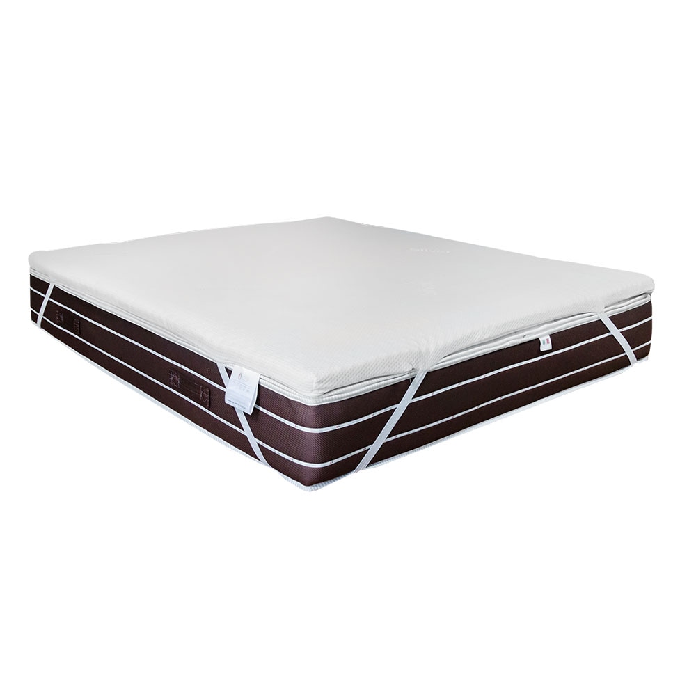 Topper correttore materasso matrimoniale 160x190 in memory fresh gel rinfrescante, sfoderabile ioni d'argento - Comprarredo