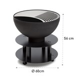 thumbnail of Savage 2.0 Rund Feuerschalen-Grill Ø: 60 cm stabiler Sockel  Holzlager Schwarz