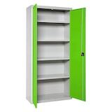 thumbnail of SimonRack Armoire Métallique de Rangement 1800x600x400, 2 Portes, 4 Étagères, Charge 75 kg par Niveau, Gris/Vert - Simonlocker