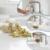 thumbnail of Relaxdays Sprossenglas 2er Set, Ständer & Abtropfschale, Keimglas für Sprossen, 850 ml, zur Sprossenanzucht, klar/weiß