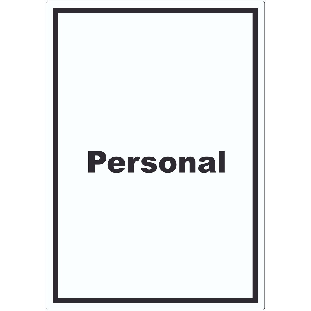 Personal Aufkleber mit Text hochkant A1 (594x841mm)