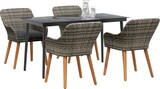 thumbnail of vidaXL 5-teilige Garten Essgruppe Grau Poly Rattan