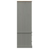 thumbnail of vidaXL Kleiderschrank VIGO Grau 90x55x176 cm Massivholz Kiefer