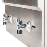 thumbnail of Romux® Friteuse À Gaz Butane Professionnelle 18+18 Litres Double de Table | Friteuse en Acier Inoxydable avec Robinet de Vidange 24000 W