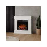 thumbnail of LENOX - Lareira elétrica autônoma com aquecimento de piso LED - 23' - Branco mate - 93 x 90 x 29