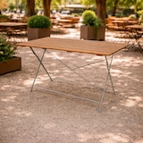 thumbnail of Biergarten Tisch Klapptisch Gartentisch Esstisch Akazie Stahl 120x70cm