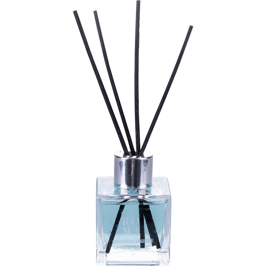Difusor de ambiente tropical 50 ml Brisa tropical, cristal, 4 varillas de fibra incluidas
