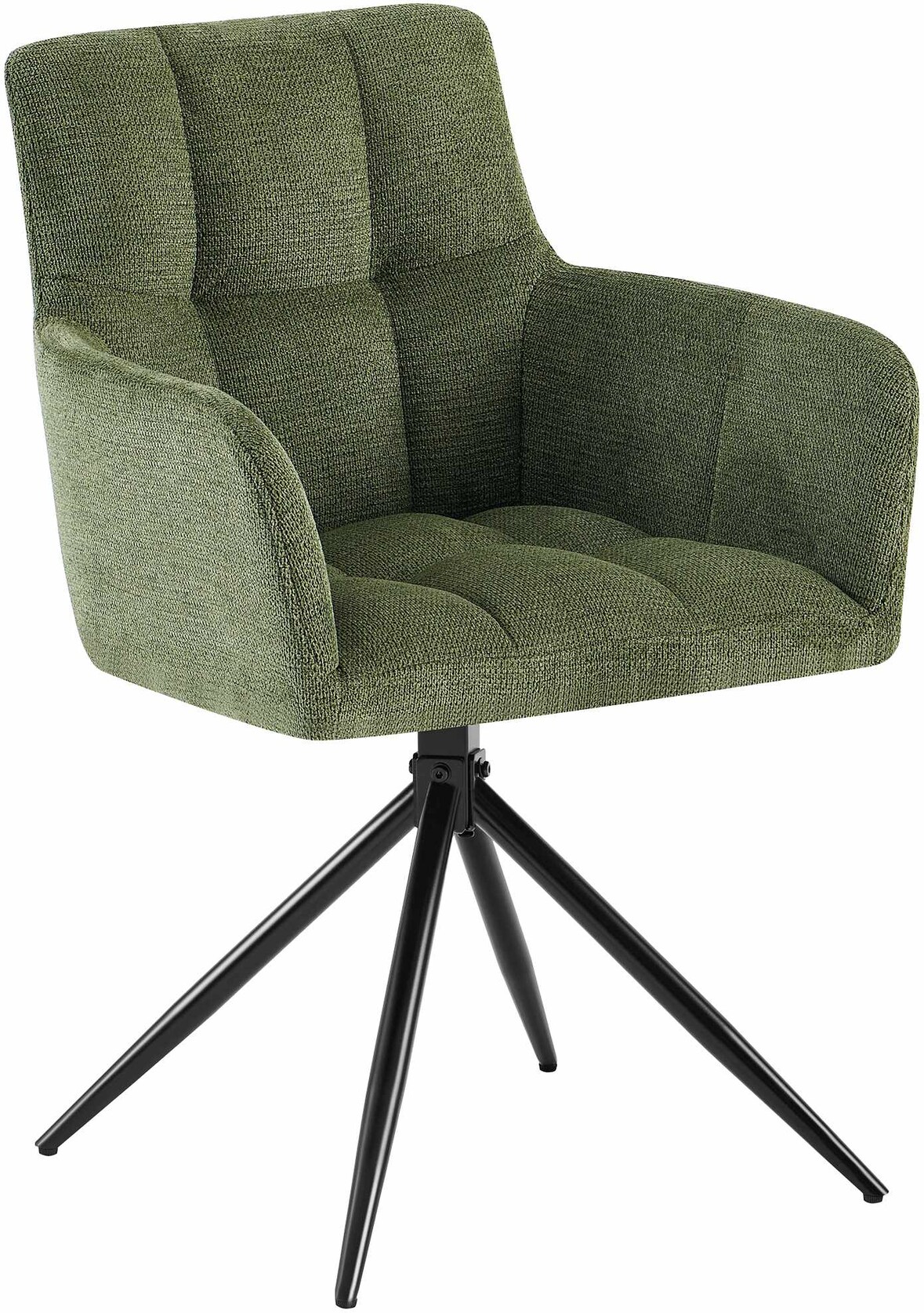 CHEFGASTRO Esszimmerstuhl LA SERENA Stoff HxBxT 87x59x59cm Stoff Grün Küchenstuhl