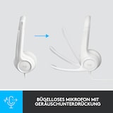 thumbnail of Logitech H390 Casque Filaire Stéréo Avec Microphone Antibruit, Usb-a - Blanc Cassé