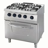 thumbnail of Heavy Duty fornuis - 4 branders - dubbelelement - diepte 70 cm - met oven - gas