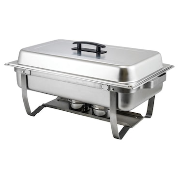 WINCO - WC-C4080 - Chafing dish GN 1/1 rectangular con tapa y dos soportes para combustible.