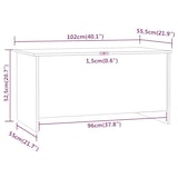 thumbnail of vidaXL Couchtisch Betongrau 102x55,5x52,5 cm Holzwerkstoff