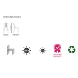 thumbnail of Lote de 100 unidades: Silla cátering color verde para exterior.