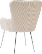 thumbnail of Esszimmerstuhl 6er Set Samt Beige mit Armlehnen, Lendenstütze und verstellbaren Metallfüßen – komfortabel und stabil 83x57x53 cm