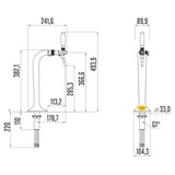 thumbnail of BieTal® Classic Cobra Bier Schanksäule Wasser Zapfsäule 1-leitig 7mm verchromt