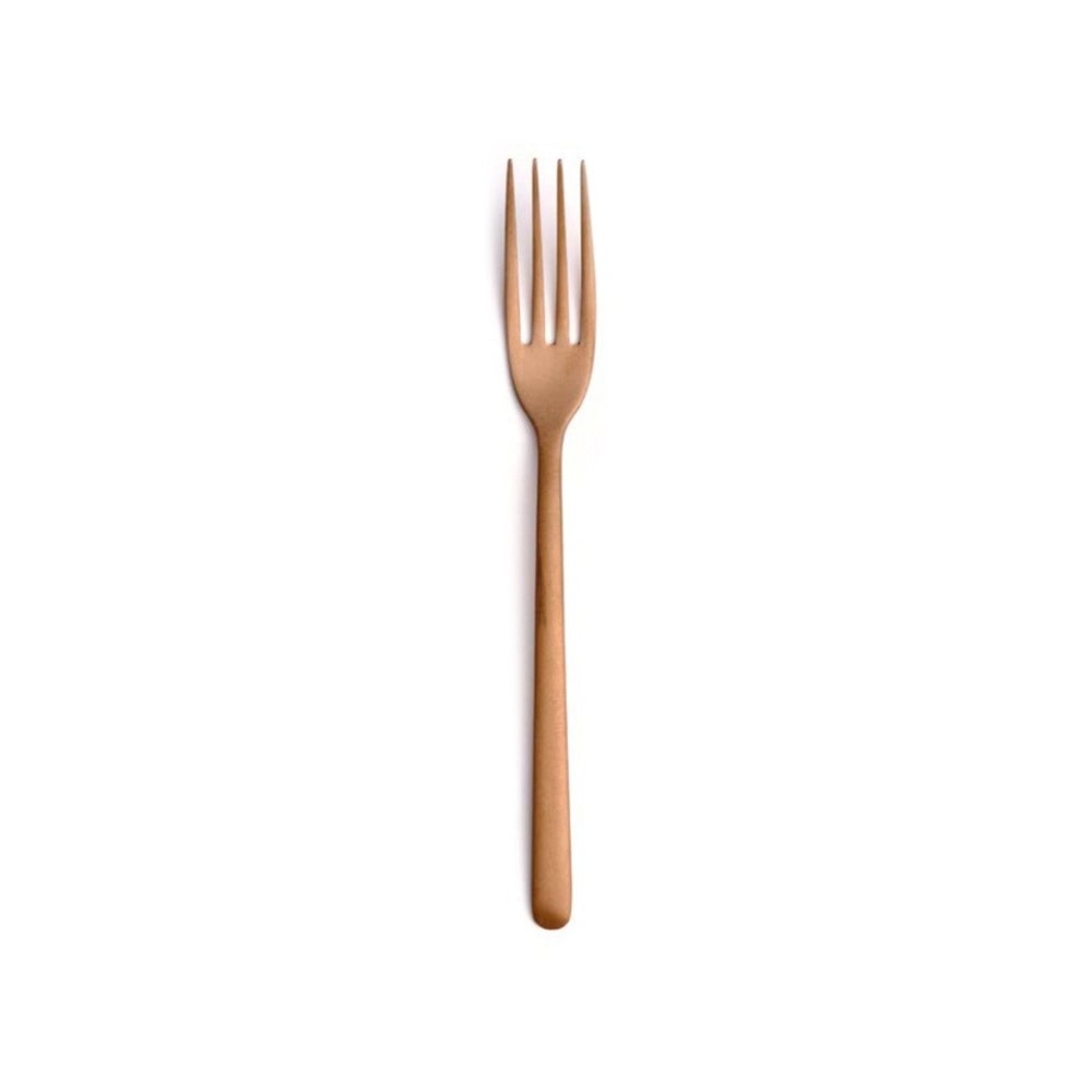 Tenedor de mesa vintage de cobre canadiense, acero inoxidable 18/C, 20,4 cm de grosor, 4 mm de grosor, sin níquel, paquete de 12
