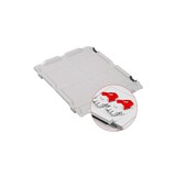 thumbnail of PROREGAL 5x Eurobox NextGen Grip mit Scharnierdeckel & roten Verschlüssen | HxBxT 32x30x40cm | 30 Liter | Griffe geschlossen | Glatter Boden