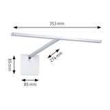 thumbnail of Paulmann Éclairage de tableau LED Xana   2700K 420lm 24V 5,5W gradable Alu brossé 95575