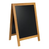 thumbnail of Securit® Stoepbord "Deluxe" - Teak - Hout met gelakte rubberhout afwerking - 55x85cm