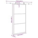 thumbnail of vidaXL Schiebetür mit Beschlag 102x205 cm ESG-Glas & Aluminium