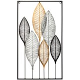thumbnail of WellHome - Wanddecoratie schilderij Metalen bladeren 37x65cm